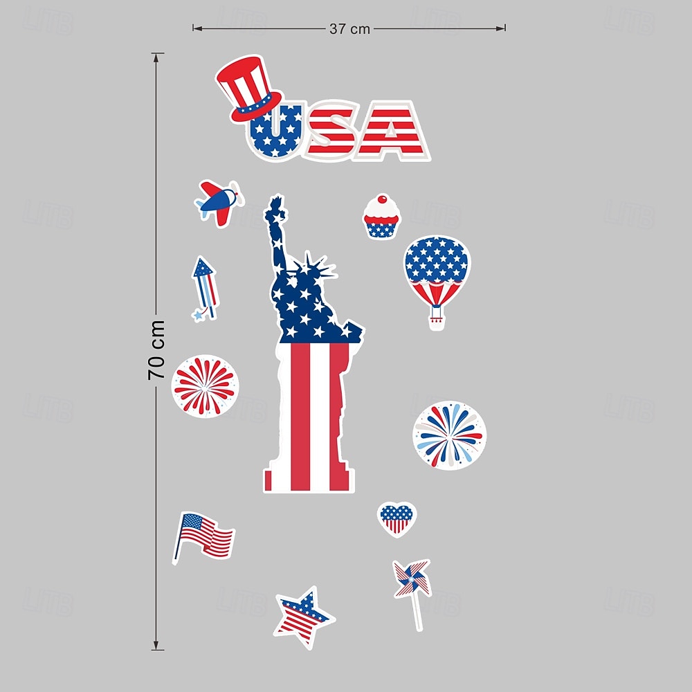 magnetiske kjøleskapsklistremerker for amerikanske uavhengighetsdager, bilklistremerker, feriedekorasjon, tegneserie, vanntette magnetiske klistremerker 2026 - $17.99 –P4