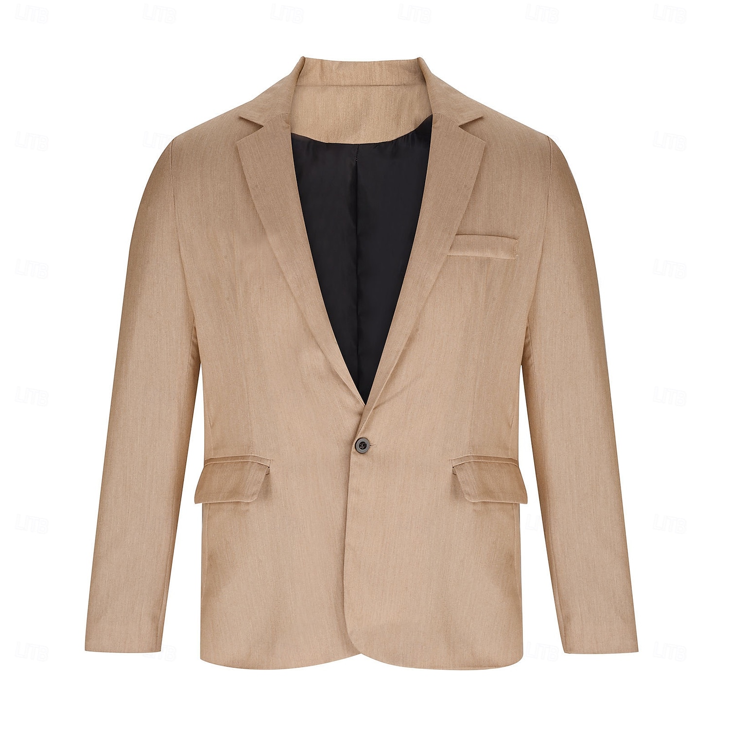 Homens Jaqueta Blazer Colar de entalhe Moda Leve Casual Cor Sólida Blazer Preto Verde Claro Vermelho Moderno Comum 1 Butão de 2026 por $40.99 –P4