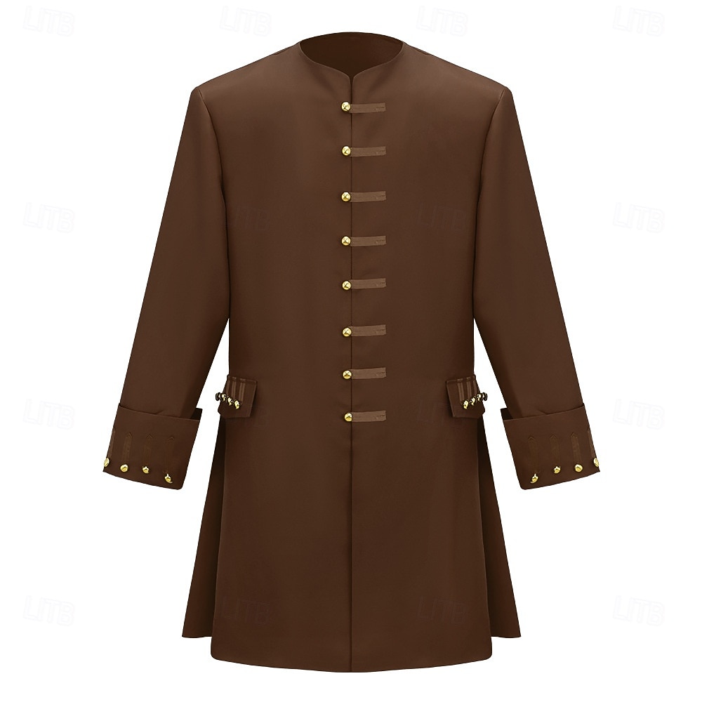 Retro Vintage Rococó Vitoriano Casacos Manga Comprida Traje Real Fantasia Homens Dia Das Bruxas Carnaval feira renascentista LARP Adulto Blusa de 2026 por $70.99 –P7