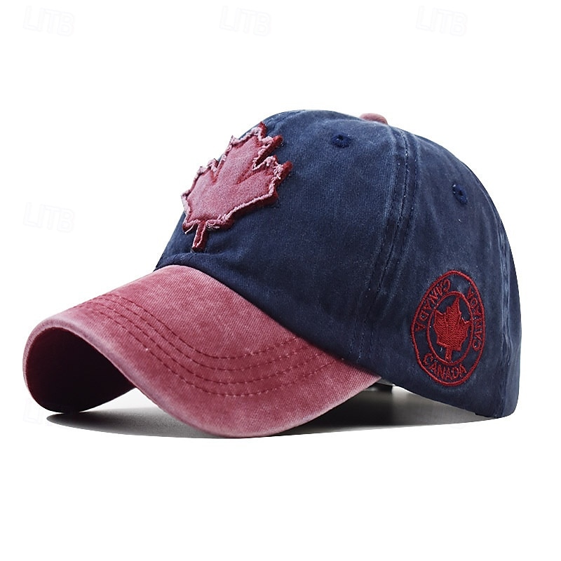 Vintage Canada Baseball Cap Maple Leaf Embroidered  Distressed Retro Dad Hat, Adjustable Cotton Outdoor Snapback Trucker Style, Unisex Casual Streetwear 2026 - $15.99 –P6