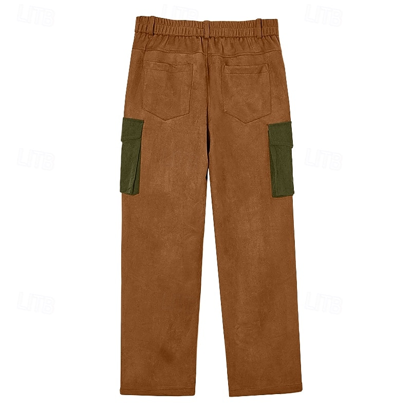 Per uomo Pantaloni Cargo Pantaloni Pantaloni in velluto a coste Pantaloni in finta pelle scamosciata Pantaloni casual Tasca Elastico in vita Multi-tasche Semplice Comodità Morbido Lunghezza intera del 2026 a $22.99 –P13