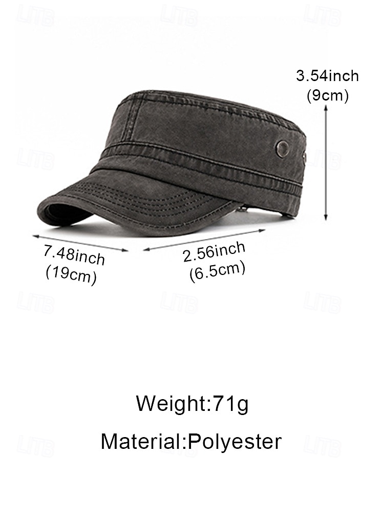 Men's Cotton Military Cap, Available in Multiple Colors, Perfect for Vacation and Casual Daily Wear 2026 - $11.99 –P13