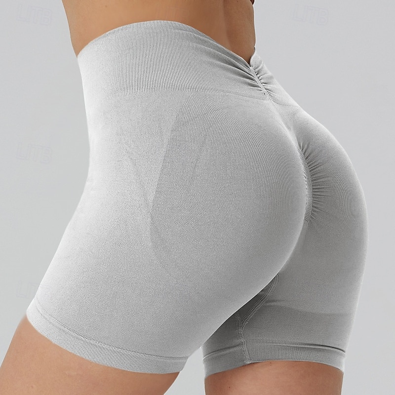 Dames Joggingbroeken Chinese Korte broek Vakantie Modieus Streetwear Korte Hoge taille Effen Elastische tailleband Comfortabel Comfort Zacht Hoge Elasticiteit Voor Binnen Sportschool Yoga blauw Wijn 2026 - $21.99 –P10