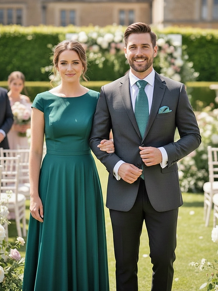 2026年 男性用フォーマルネクタイセット、ポケットチーフとカフスボタン付き - 結婚式、ビジネスパーティー、ガライベントに最適な高級ポリエステルチェック柄ネクタイ - スタイリッシュな花婿の付添人用スーツアクセサリー（複数色）  コレクション – $11.99 –P2