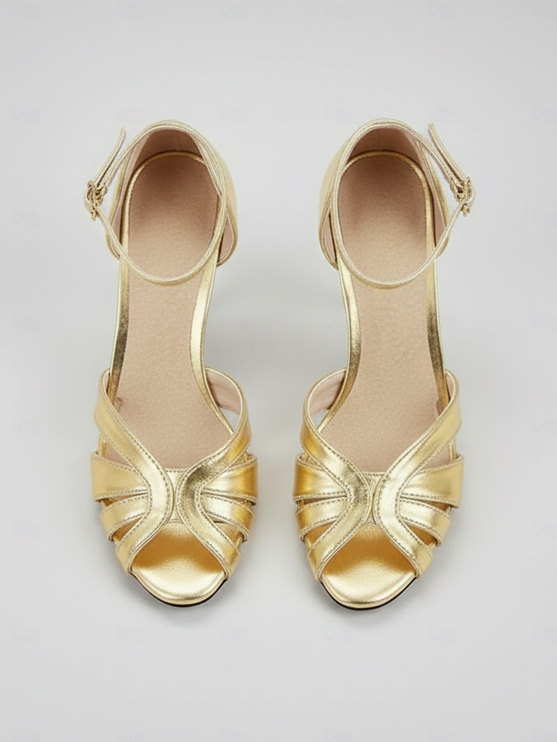 Damesandaler med ankelrem i vintage-stil fra 1920-tallet, grønne imitert skinn – retro peep toe med utskjæringer for elegante ferier &swingdans 2026 - $54.99 –P4