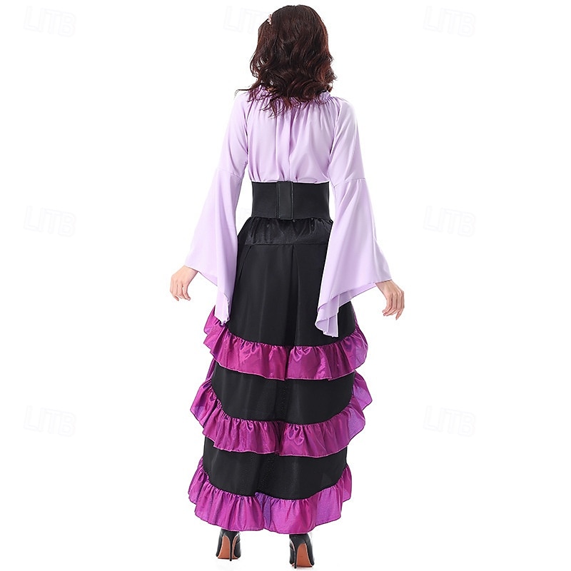 Set Gotico Medievale Rinascimento Gonna Blusa / Camicia Corsetto Lunghe Pirata Linea ad A Scollo Tondo Costume Per donna Halloween Carnevale Fiera Rinascimentale LARP Festa a tema retrò Adulti del 2026 a $78.99 –P9