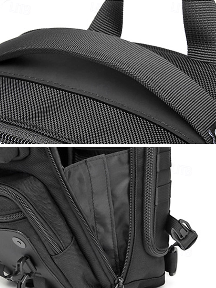 borsa a tracolla tattica da uomo: zaino a tracolla in poliestere di grande capacità con più tasche e stili di trasporto versatili, vari colori per escursioni all'aperto, viaggi e uso quotidiano casual del 2026 a $54.99 –P10