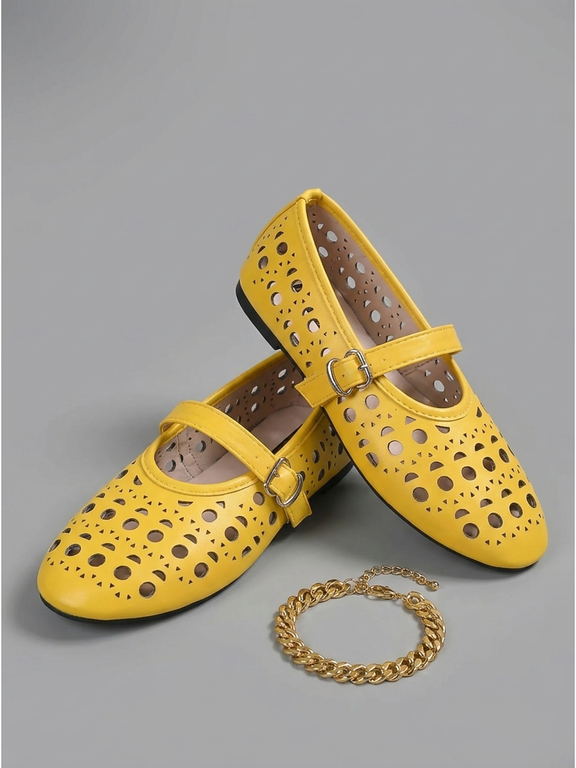 ballerine Mary Jane bianche tagliate al laser da donna - scarpe da ballo traspiranti con cinturino e fibbia per resort all'aperto, vacanze tropicali &viaggio estivo del 2026 a $19.99 –P2
