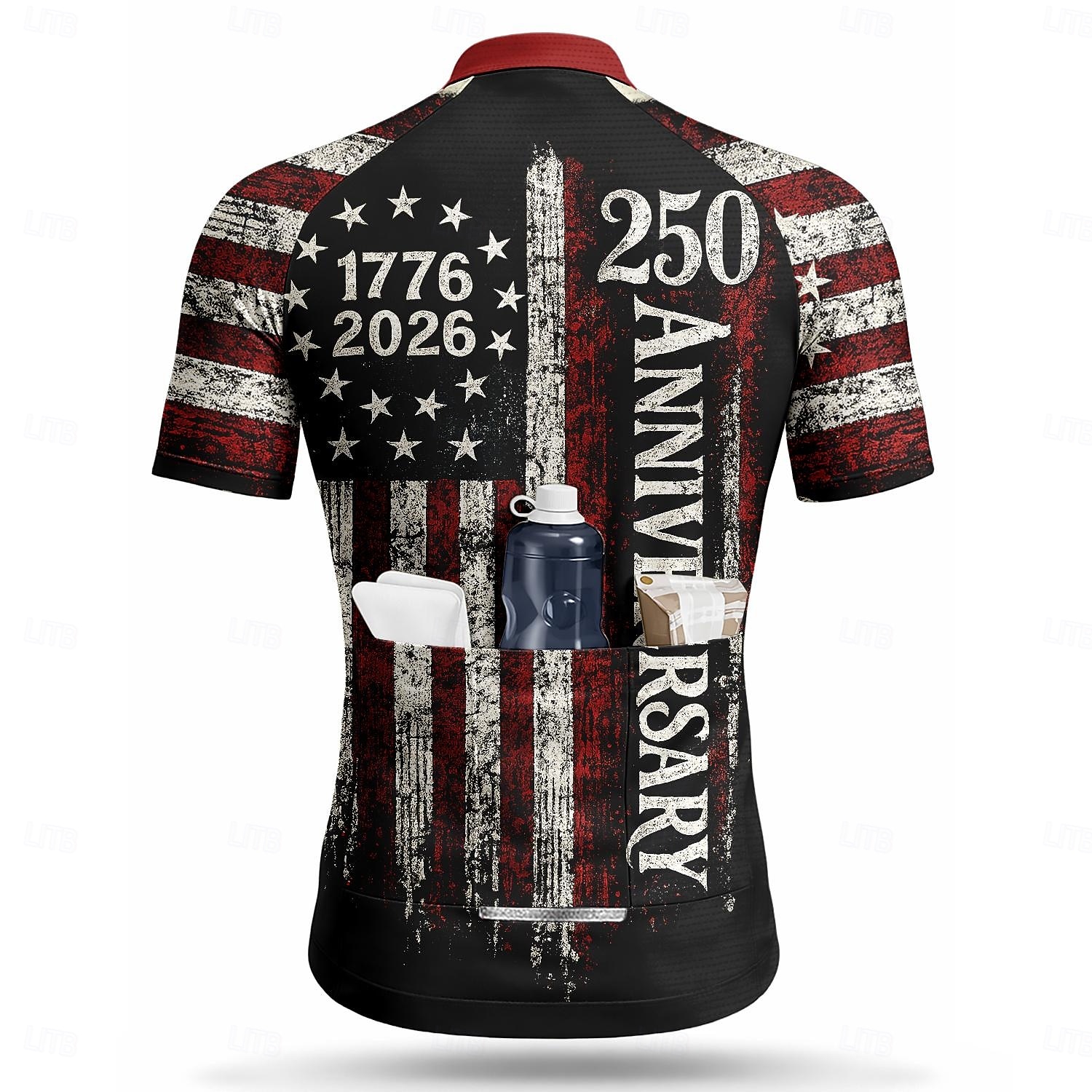 250 aniversario de Estados Unidos Día de la Independencia Día Nacional Americano Hombre Maillot de Ciclismo Bandera estadounidense de los Estados Unidos Bandera / bandera nacional Manga Corta 2026 - $13.49 –P3
