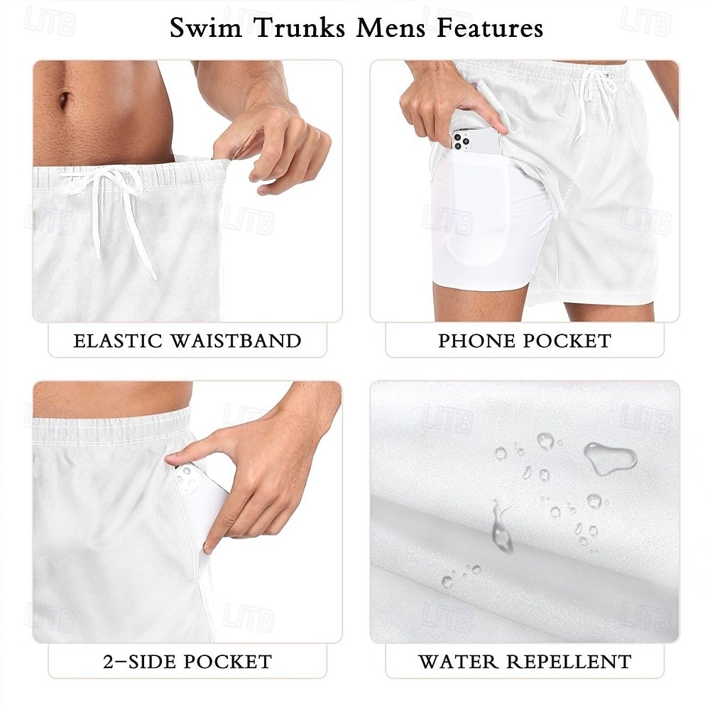 Per uomo 4 luglio, 250° anniversario degli Stati Uniti Bandiera degli Stati Uniti Pantaloncini foderati Pantaloncini da bagno 2 in 1 Pantaloncini da mare Misura del girovita medio Patriotico Ferie del 2026 a $22.99 –P2