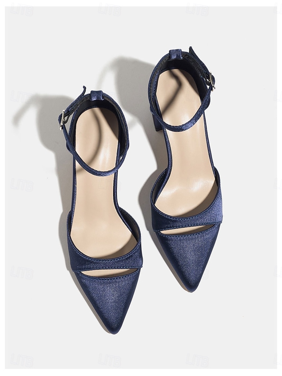 décolleté da donna in raso verde smeraldo - eleganti scarpe da mamma sposa con tacco a blocco e cinturino alla caviglia per matrimoni in giardino, ricevimenti all'aperto &gala estivi formali del 2026 a $42.99 –P2