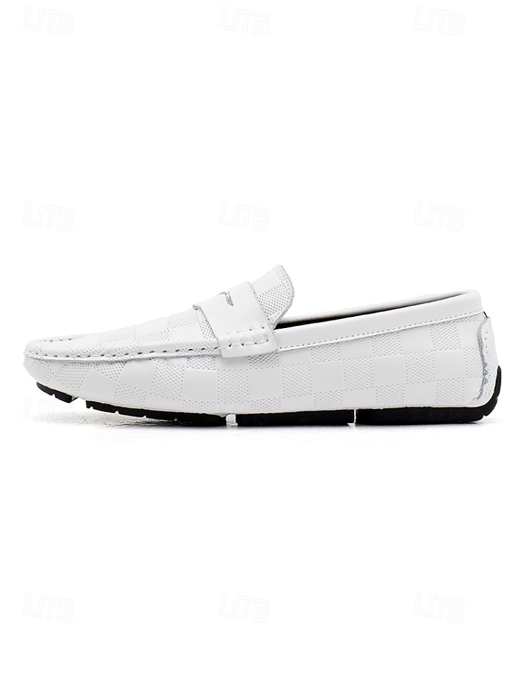 Mocasines sin cordones de piel sintética color tostado para hombre, modernos y versátiles, perfectos para noches de resort y veladas relajadas. 2026 - $54.99 –P5