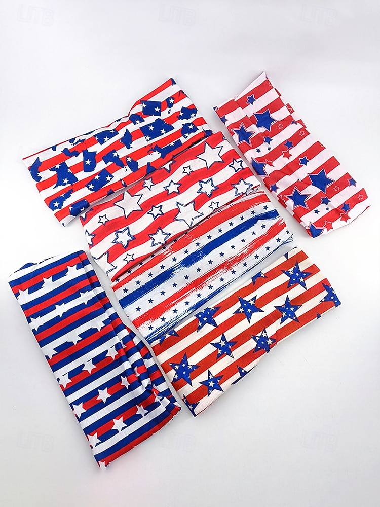 Stati Uniti 250° Anniversario Fascia per Capelli in Poliestere Patriottica da Donna Wrap per Capelli in Elastico Estensibile con Molti Stili di Bandiera USA Leggera e Confortevole Festiva per il del 2026 a $7.99 –P6