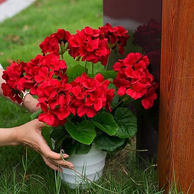2 unidades de flores artificiais de begônia vermelha, flores de gerânio artificiais de seda, hastes florais artificiais para casamento, sala de estar, decoração de casa de 2026 por $12.49 –P3