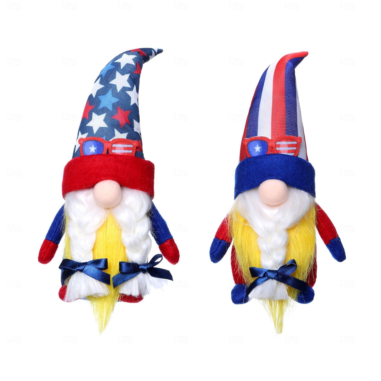 Independence Day Striped Pentagram Faceless Doll Dwarf Rudolf Doll Ornament Cartoon American Style 2026 - $13.99 –P5
