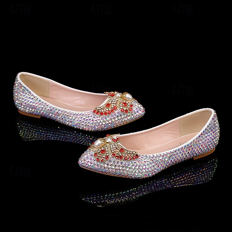 Zapatos de tacón plano con punta puntiaguda y tiras en el tobillo para mujer, para fiesta, boda, coloridos 2026 - $64.99 –P3