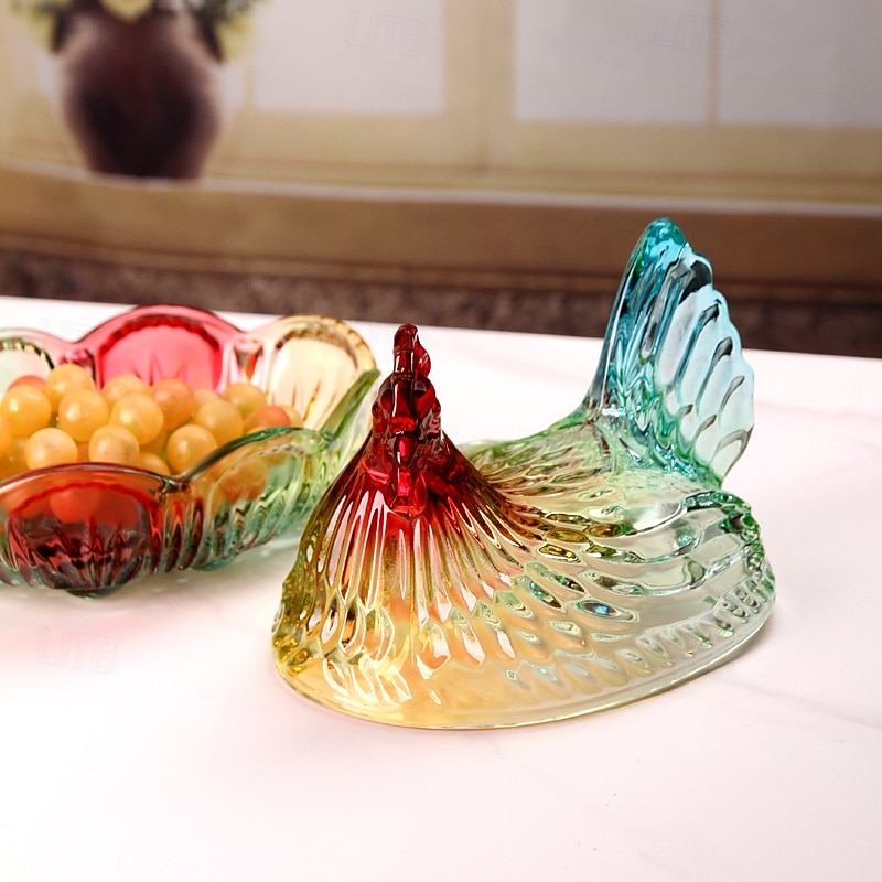 Potes de vidro cristal reutilizáveis em formato de galinha com tampas, ideais para guardar doces, frutas secas, salgadinhos ou como decoração de mesa. Também podem ser usados como prato para servir de 2026 por $62.99 –P4