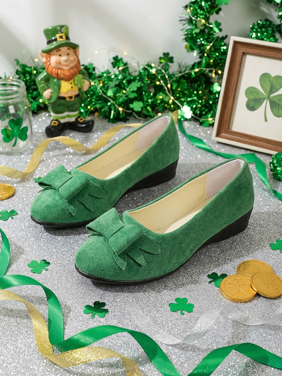 Women's St. Patrick's Day Green Bow Ballet Flats - Casual Slip-On Comfort Low Heel Dress Shoes, Festive Irish Style for Parades, Parties, Holiday Events, Office Wear & Daily Casual Outfits 2026 - $19.99 –P6