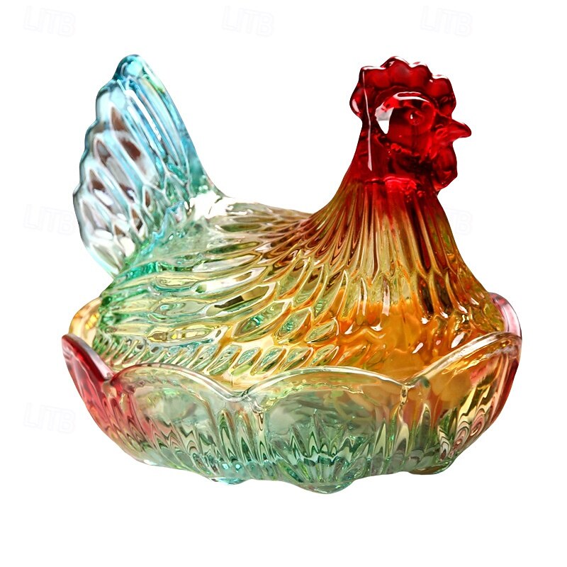 Potes de vidro cristal reutilizáveis em formato de galinha com tampas, ideais para guardar doces, frutas secas, salgadinhos ou como decoração de mesa. Também podem ser usados como prato para servir de 2026 por $62.99 –P12