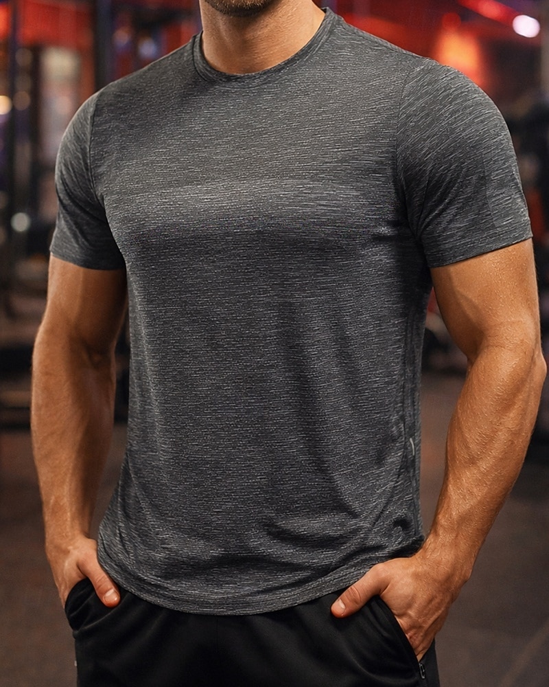 Hombre Color sólido Camiseta Running Camiseta Compresión Camisa atlética Top deportivo Verano Manga Corta Secado rápido Dispersor de humedad Transpirable Entrenamiento de gimnasio Paseo Correr Azul 2026 - $18.99 –P7