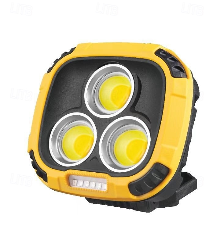 Lampada da lavoro a LED ricaricabile da 3300 lumen, 18 modalità di illuminazione, base magnetica, ingresso USB-C, gialla, materiale ABS, portatile, ampie applicazioni del 2026 a $39.99 –P2