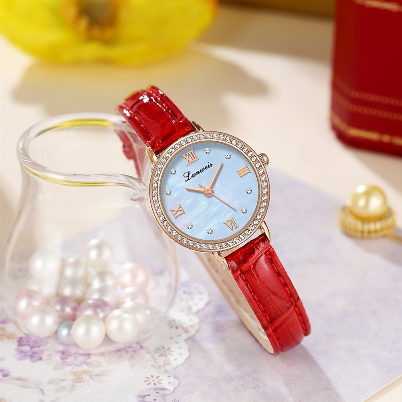 Muttertagsgeschenk 1 originale Business-Stil Perlmutt-Muster-Uhr modische Damen-Uhr Ipx7 wasserdicht Freizeit Sport Quarz-Armbanduhr für Frauen Box 2026 - $17.99 –P5