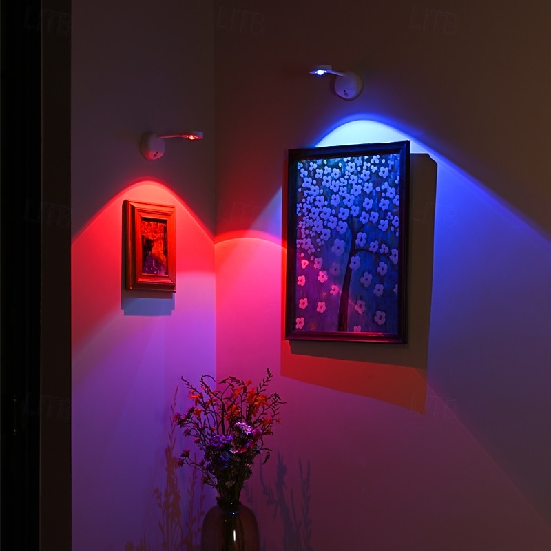 Επαναφορτιζόμενη λάμπα τοίχου usb LED με προβολέα ανθρώπινου σώματος, έξυπνη ρύθμιση φωτεινότητας, τηλεχειριστήριο αφής, ασύρματο φωτιστικό κομοδίνου rgb για διάδρομο υπνοδωματίου και φωτισμό έργων 2026 - $30.99 –P2