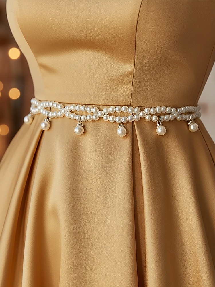 cintura da donna con catena in finte perle, elegante accessorio per abito da sposa, delicato gioiello regolabile per matrimoni, feste, eventi serali e occasioni formali del 2026 a $9.99 –P5