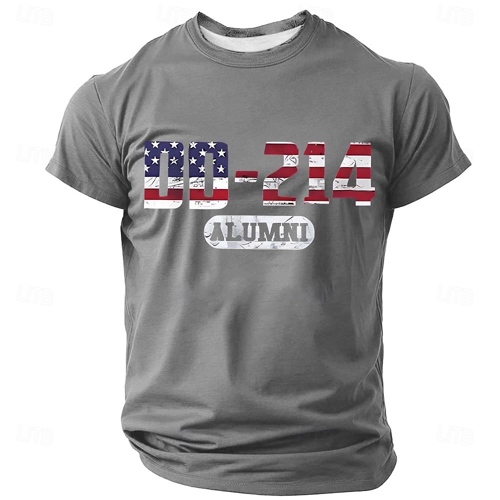 4 juillet 2026 250e Jour du Souvenir T-shirt à manches courtes col rond vétéran patriote pour hommes de 2026 ? $21.99 –P2