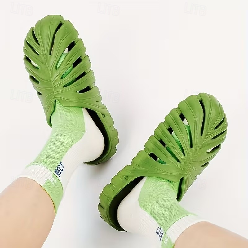 Papuci casual de vară pentru bărbați și femei, papuci de exterior cu talpă groasă din raion de bambus, pantofi cu gaură în spate, model broască țestoasă 2026 - $24.99 –P7