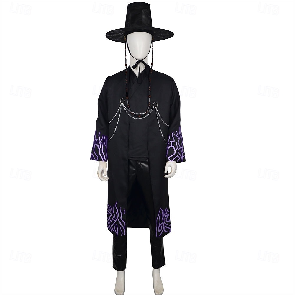 Zainspirowany koreańskim idolem Gwiazda popu Kostium Hanbok Fantazyjne przebranie Koreański tradycyjny Wirtualny idol for Męskie Dla chłopców Dla dzieci Dla dorosłych Halloween Karnawał Spektakl 2026 - $66.99 –P11