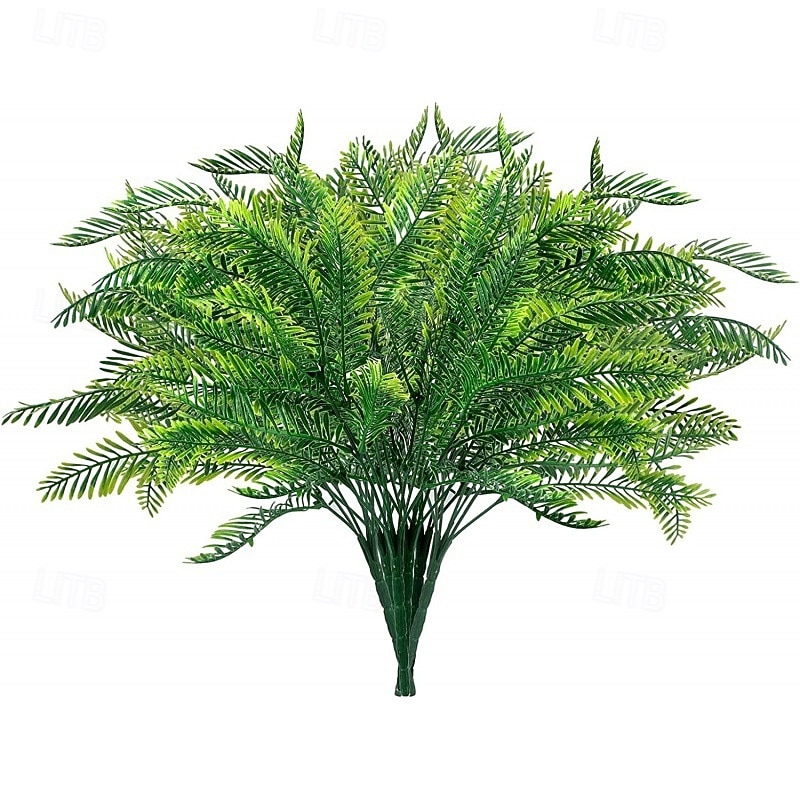 2026年 人工シダの緑の束8個、人工ボストンシダの葉の茂み、花瓶アレンジメント用の7枝の人工植物、リビングルームバルコニーの森のスタイルの装飾  コレクション – $21.99 –P6