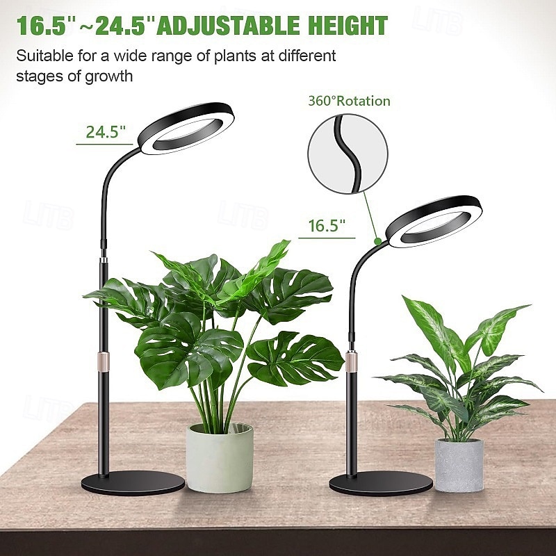 6-Inch LED Plant Grow Light, Indoor Dimmable Supplement Light, Adjustable Height and Telescoping, for Succulent and Green Plant Growth, Floor Standing Light, Grow Lamp 2026 - $29.99 –P5