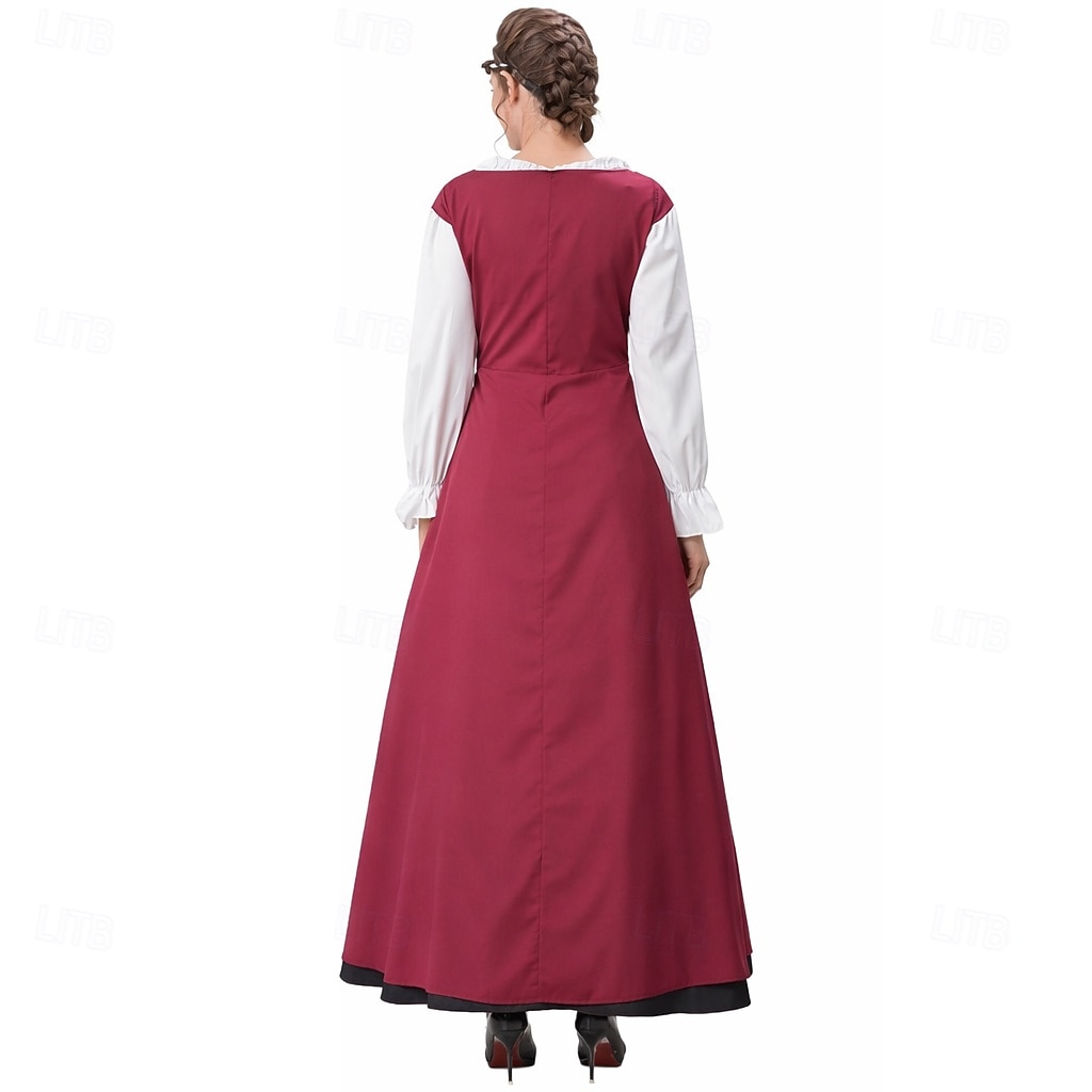 Retrò Vintage Medievale Rinascimento Lunghezza al pavimento Vestito Lunghe Vichingo Allacciato Costume Per donna Fantasia Halloween Carnevale Fiera Rinascimentale LARP Festa a tema retrò Adulti del 2026 a $58.99 –P6
