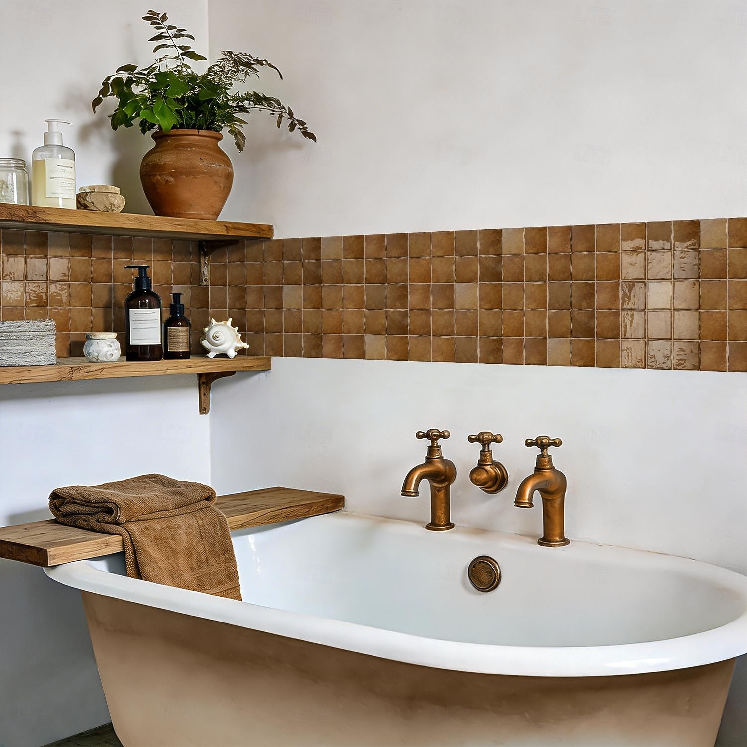 Paquete de 10 paneles decorativos de pared 3D, azulejos de vinilo vintage de epoxi para salpicadero de cocina, adhesivos autoadhesivos despegables, aptos para cocinas, baños, lavanderías y vehículos 2026 - $25.99 –P13