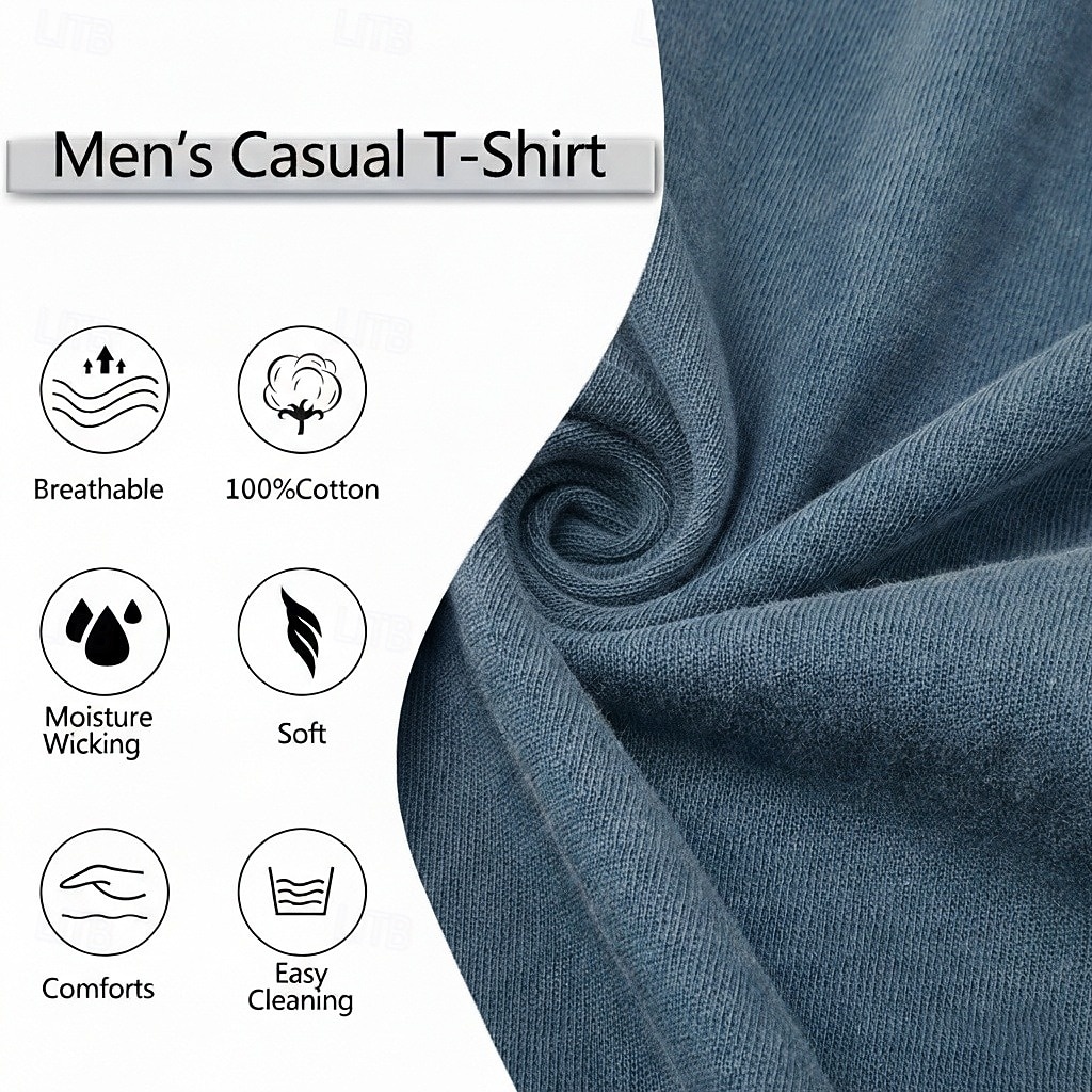 Pánské Tričko Henley Košile ze 100% bavlny Tričko Tričko Krátký rukáv Jednobarevné Retro Na běžné nošení Retro styl Barvení oděvů Vybledlý Henley Ležérní Léto Jaro Podzim Světlá růžová Šedá Tričko 2026 - $31.99 –P11