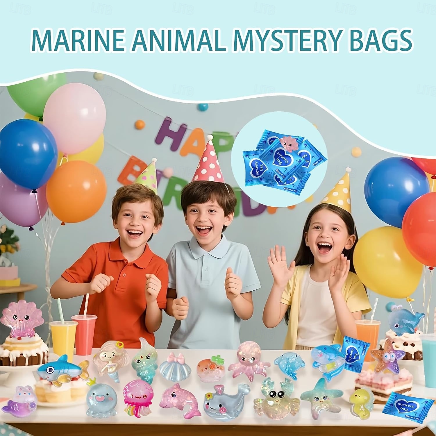 Миниатюрный набор светящихся в темноте фигурок морских животных из смолы, набор из 50/100/200 штук в пакетиках-сюрпризах, крошечные морские животные, рыбки, черепахи, дельфины, морские звезды и многое другое, для рукоделия, сказочного сада, домашнего деко 2026 - $9.99 –P1