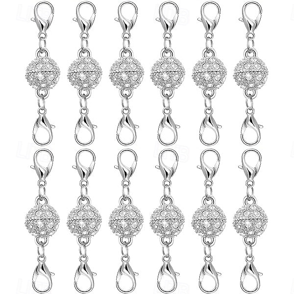12 fermoirs et attaches magnétiques pour colliers, dorés &Rallonges magnétiques argentées avec fermoir mousqueton pour colliers &bracelets, convertisseur de bijoux facile à utiliser pour femmes, de 2026 ? $16.49 –P8