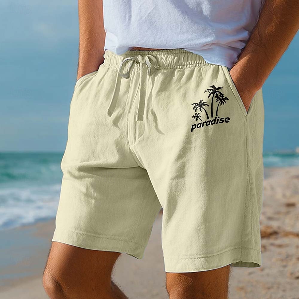 Férfi Kókuszfa levélnyomat Trópusi növények Rövidnadrágok Strand rövidnadrág Pamut rövidnadrágok Közepes csípő Hawaii Alkalmi Napi Tengerpart Szabadság Oldalzsebek Elasztikus húzózsinóros derékrész 2026 - $25.99 –P4