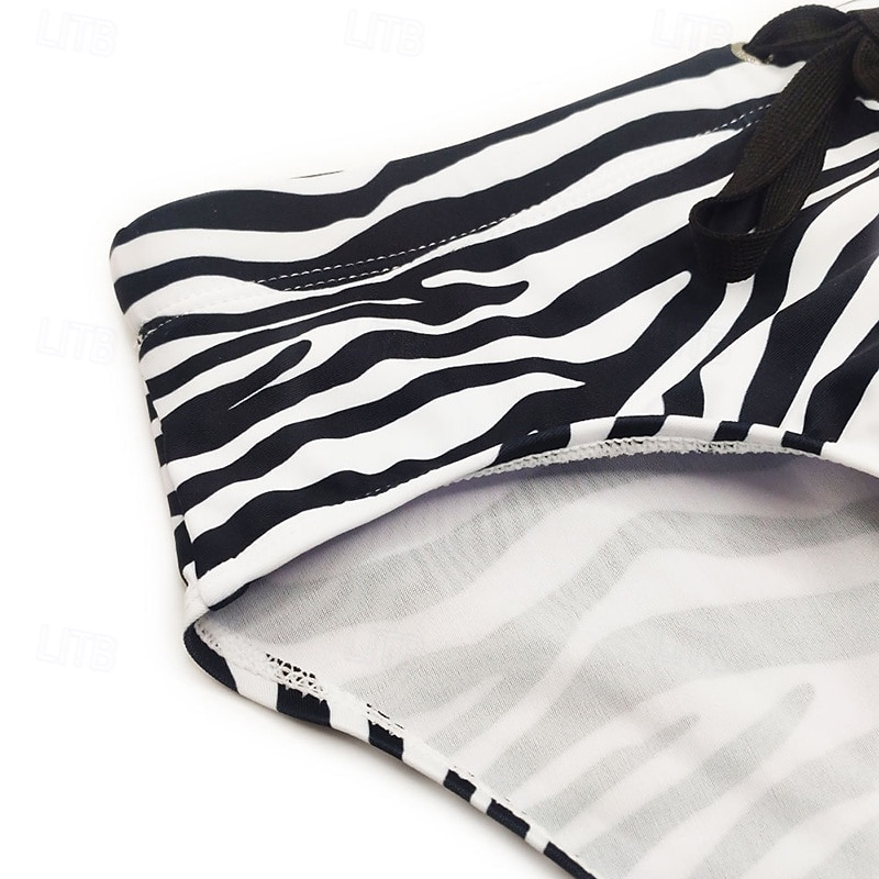 Bărbați Pantaloni Scurți de Înot Boxeri înot Slipi înot Dungi de Zebră Cordon Uscare rapidă Elastic Respirabil Costume de Baie Pantaloni Surfing Sporturi Acvatice  Înot Vară 2026 - $13.99 –P8