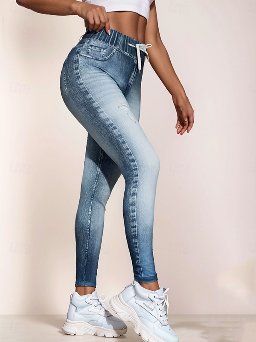 Női Farmerek Leggingek Jeggings Szabadság Utcai sikk Alap Teljes hossz Közepes csípő Sima Zsinór Zseb kellemes Mikroelasztikus Nagy rugalmasságú Napi Otthon Szabadtéri Medence Királykék Tavasz Ősz 2026 - $14.99 –P7