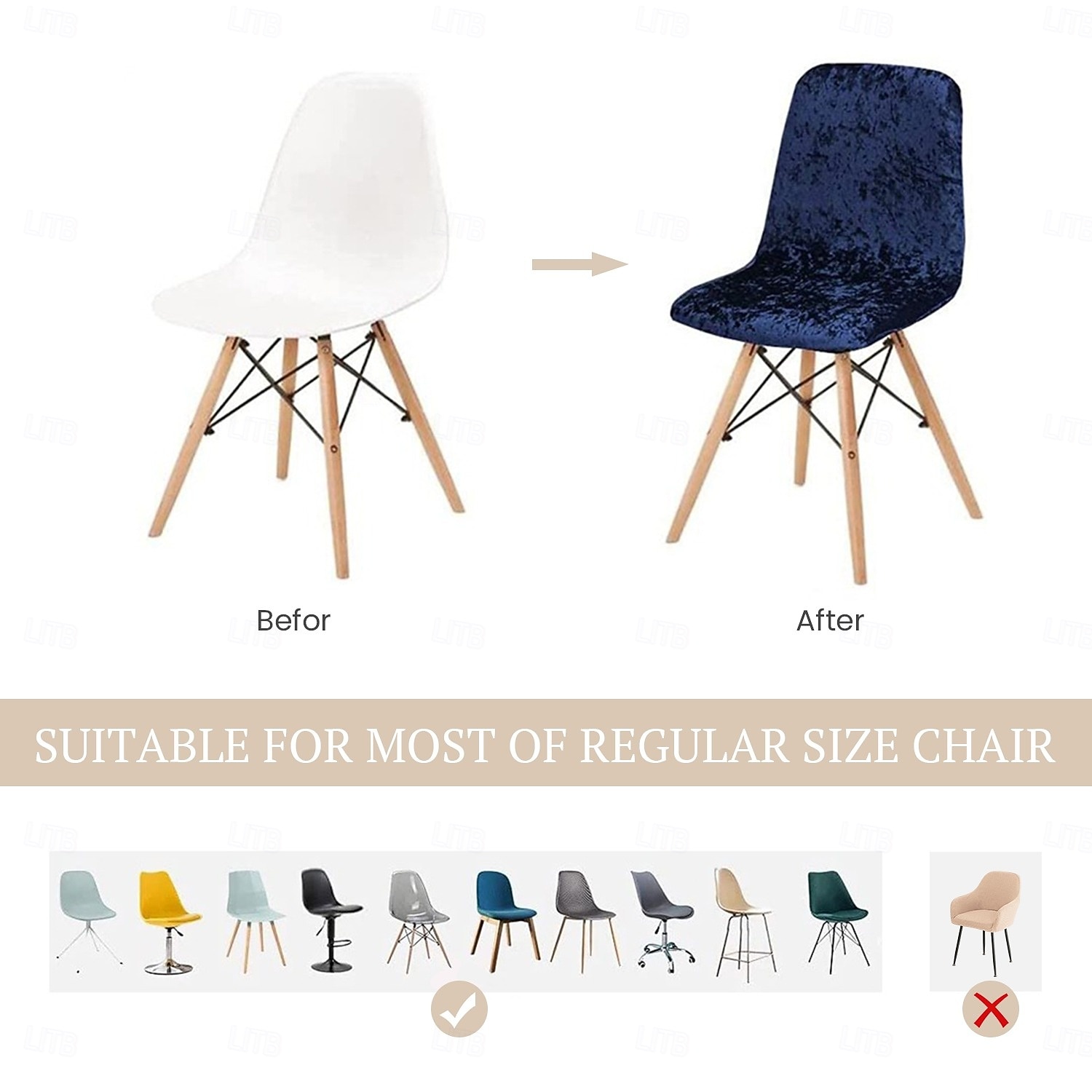 4PCS  Dining Chair Slipcover Stretch Chair Seat Cover for Dining Room Chair Protectors Covers Dining, Soft Thick Washable 2026 - $43.99 –P2