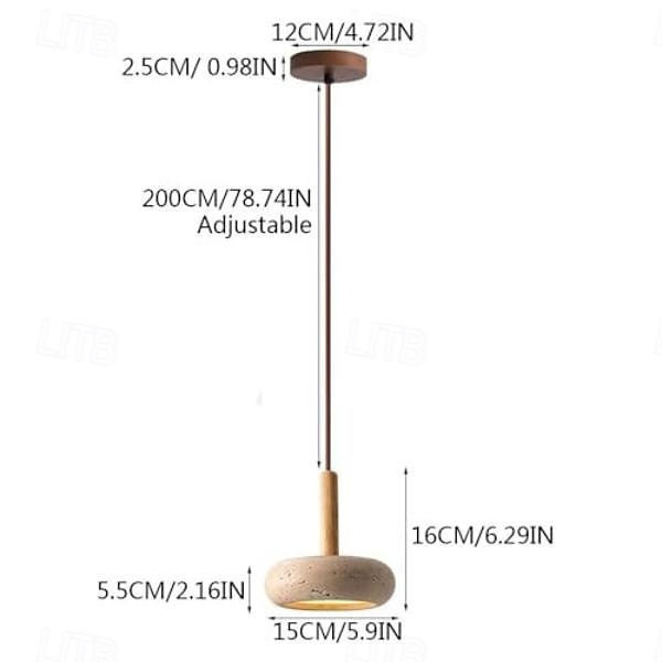 3-Light 15 cm Lucerna Desgin Závěsná světla Dřevo Geometrické Vinobraní 110-120V 220-240V 2026 - $143.99 –P11