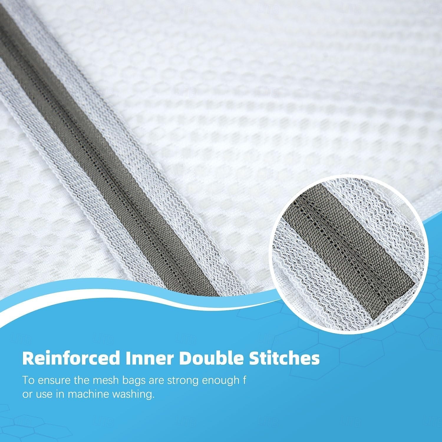 2026年 デリケートな衣類用のハニカムメッシュランドリーバッグ6個パック - ブラジャー、ランジェリー、靴下、ベビー服用の12x16インチミディアム洗濯バッグ - ジッパー開閉でデリケートな衣類を優しく洗います。  コレクション – $16.99 –P4