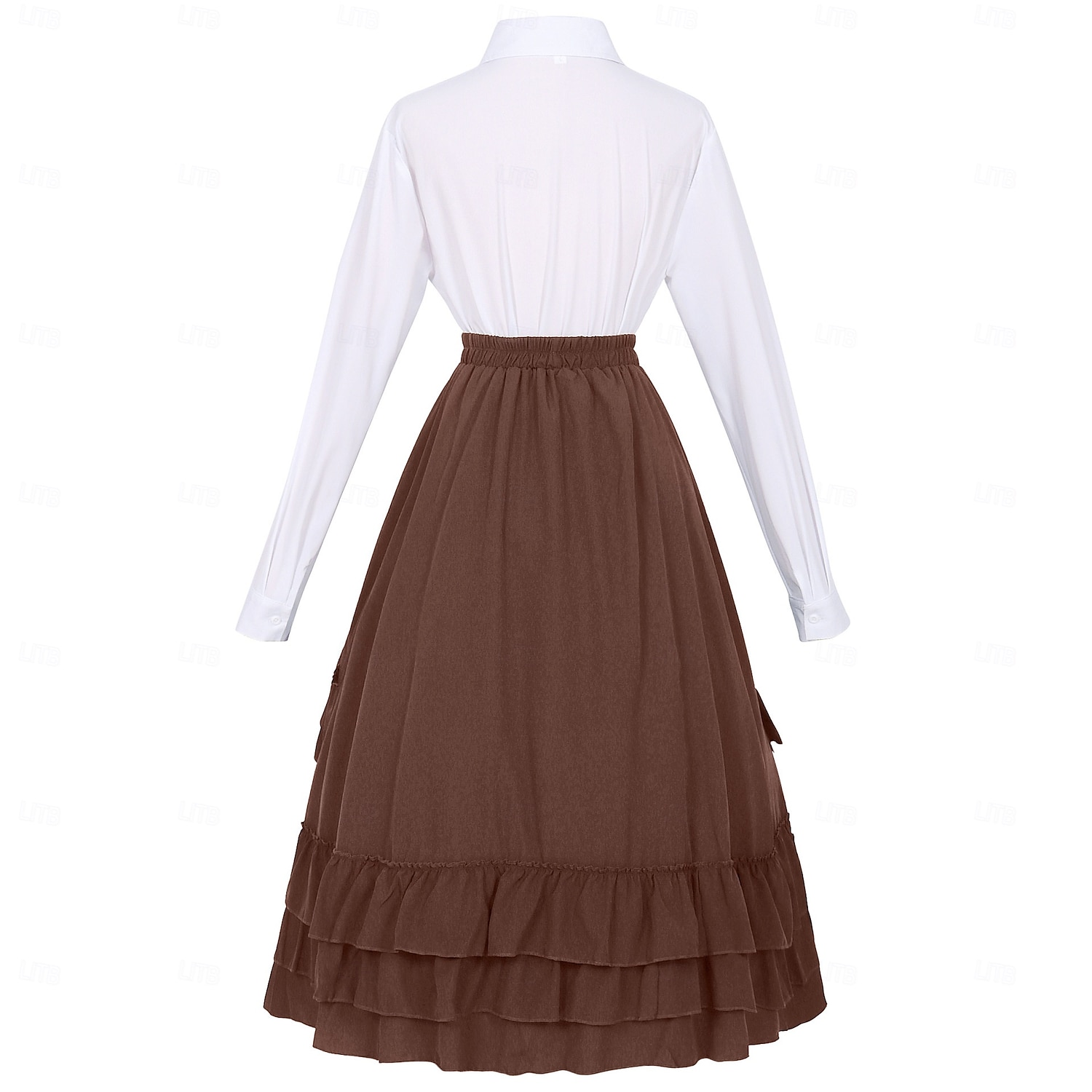 Conjunto Elegante Medieval Renacimiento Hasta el Tobillo Falda Blusa / Falda Larga Princesas Dama Corte A Disfraz Mujer Fantasía Navidad Víspera de Todos los Santos Feria del Renacimiento LARP Adulto 2026 - $103.99 –P6