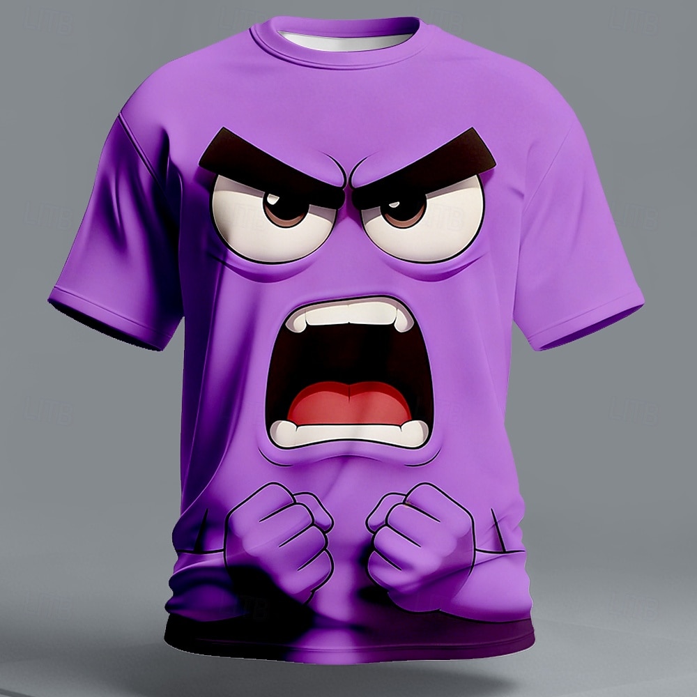 Homme Illusion d'optique 3D Émoticônes amusantes T-shirt Manche Courte T-shirt Impression 3D Col ras du cou Chemise Exagéré Designer Quotidien Club Soirée Bleu Jaune Orange Été Printemps Toutes de 2026 ? $21.99 –P2