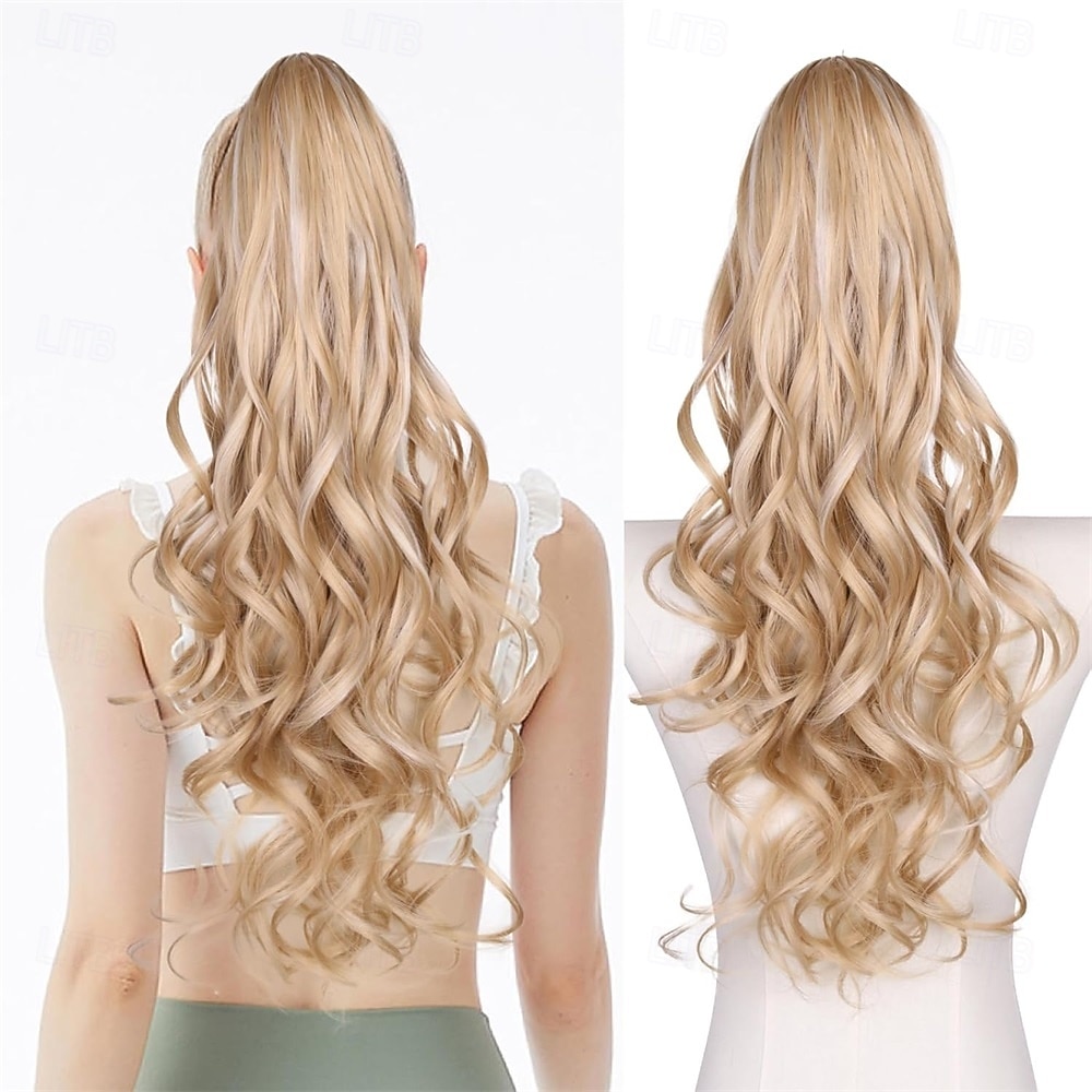 Extensión de cola de caballo para mujeres, extensiones de cabello de cola de caballo en capas de 26 pulgadas de largo, cola de caballo con cordón para mujeres negras, extensiones de cabello sintético 2026 - $22.99 –P4