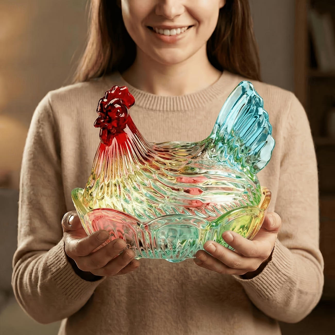 Potes de vidro cristal reutilizáveis em formato de galinha com tampas, ideais para guardar doces, frutas secas, salgadinhos ou como decoração de mesa. Também podem ser usados como prato para servir de 2026 por $62.99 –P5