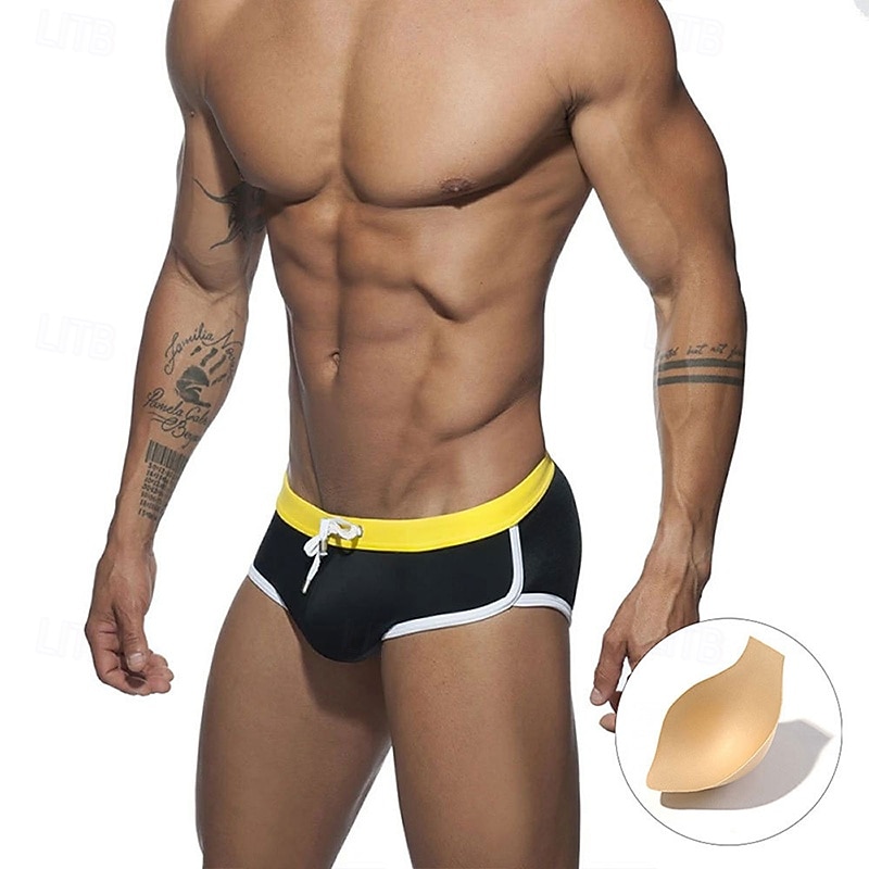 Per uomo Costume da bagno Costume da Bagno Slip mare Tinta unita Coulisse Asciugatura Rapida Elastico Traspirante Pantaloni Surf Sport Acquatici Nuoto Estate del 2026 a $15.49 –P4