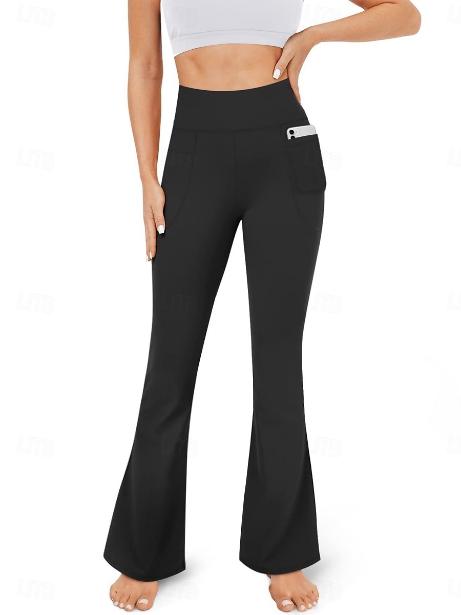 Damen Hose Freizeithose Schlag-Leggings Mode Streetwear Basic Volle Länge Hohe Taille Einfach Tasche Elastischer Bund Bequem Dehnbar Täglich Innen Yoga Schwarz Marineblau Dunkelgray Frühling Herbst 2026 - $24.99 –P2